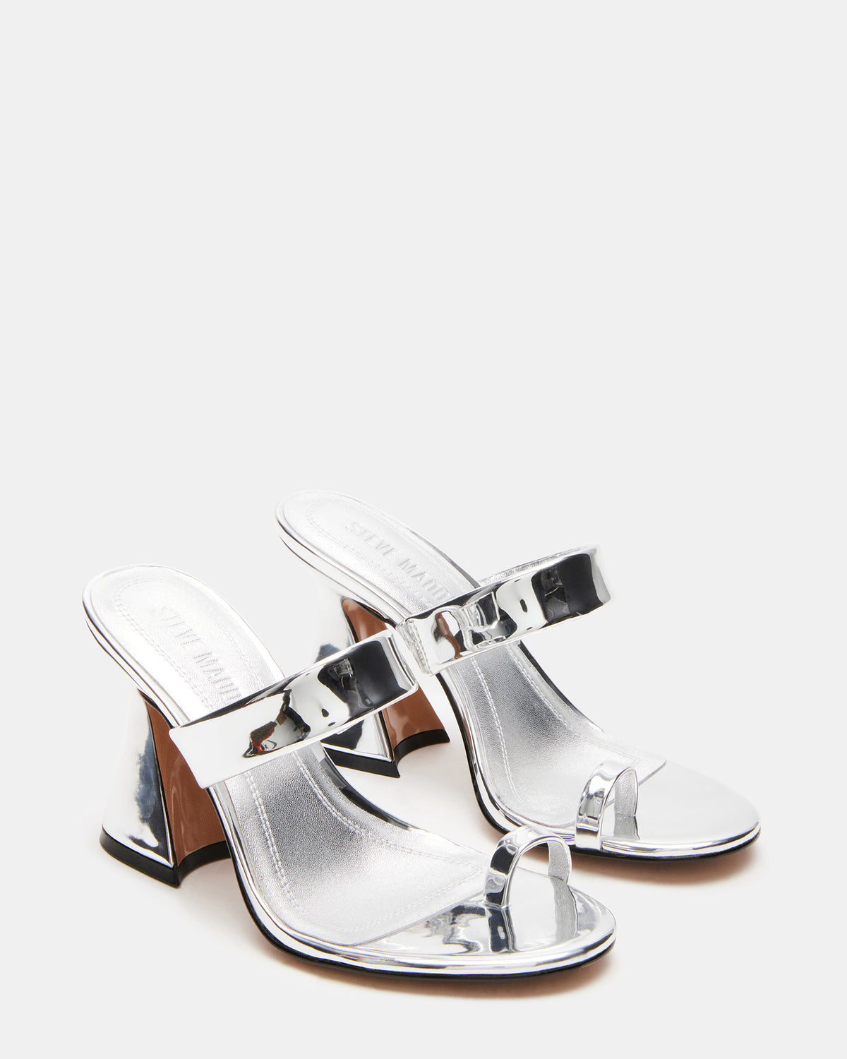 RENIE Silver Women's Open Toe Mule Heel - Steve Madden
