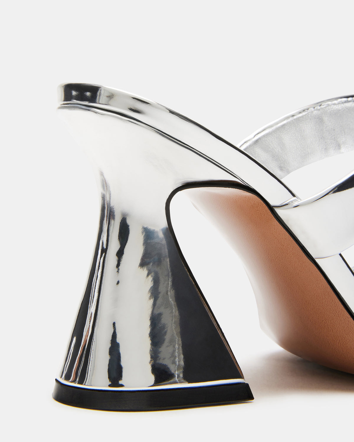 RENIE Silver Women's Open Toe Mule Heel - Steve Madden