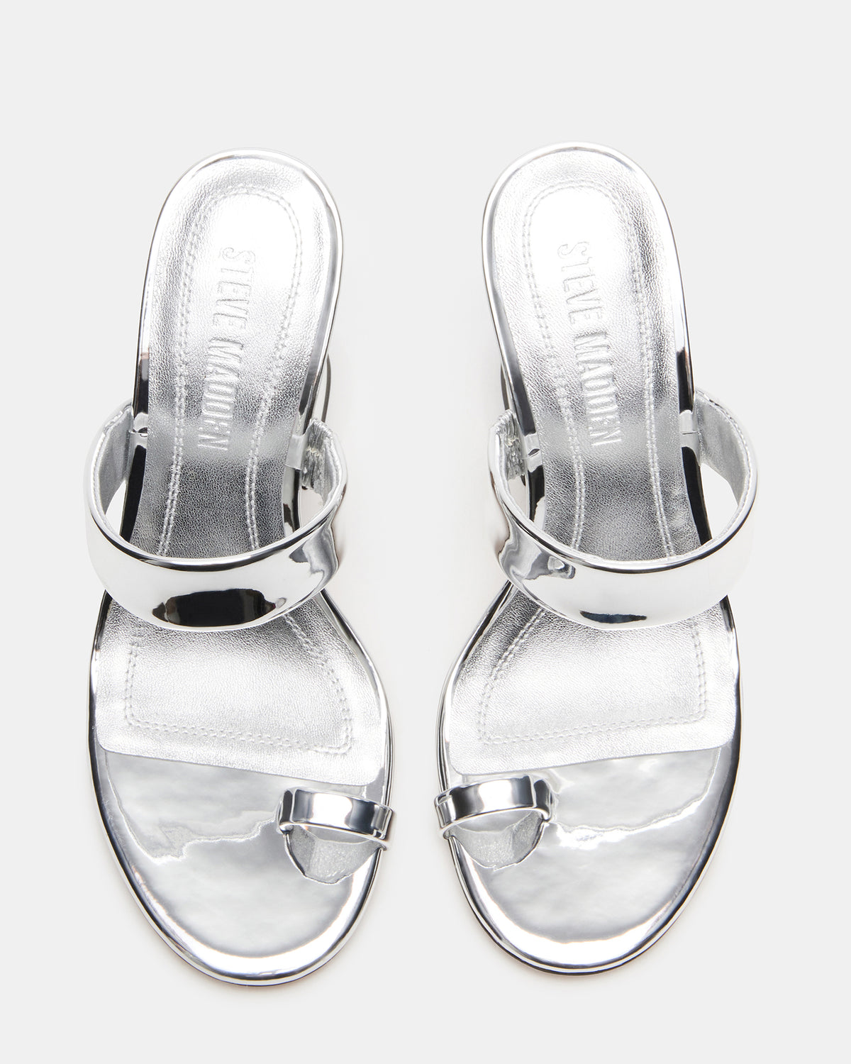 RENIE Silver Women's Open Toe Mule Heel - Steve Madden