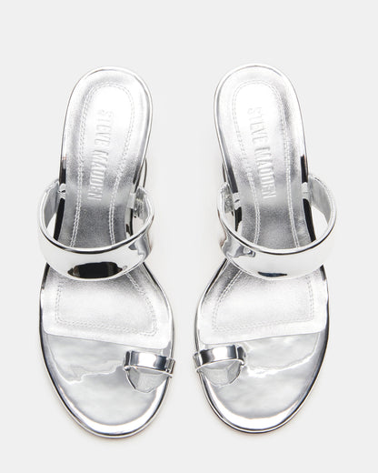 RENIE Silver Women's Open Toe Mule Heel - Steve Madden