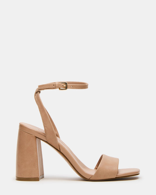 MESSA Natural Leather Women's Square-Toe Block Heel - Steve Madden