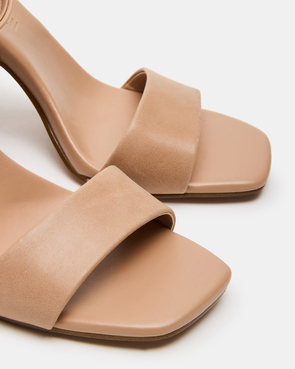 MESSA Natural Leather Women's Square-Toe Block Heel - Steve Madden