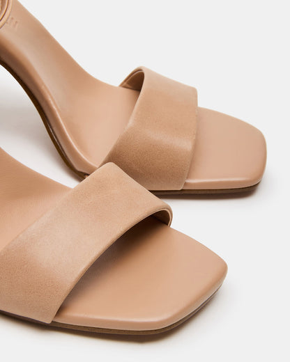 MESSA Natural Leather Women's Square-Toe Block Heel - Steve Madden