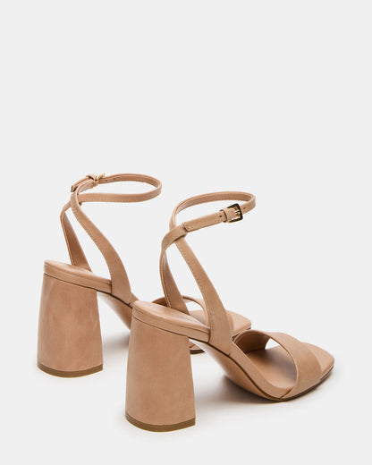 MESSA Natural Leather Women's Square-Toe Block Heel - Steve Madden