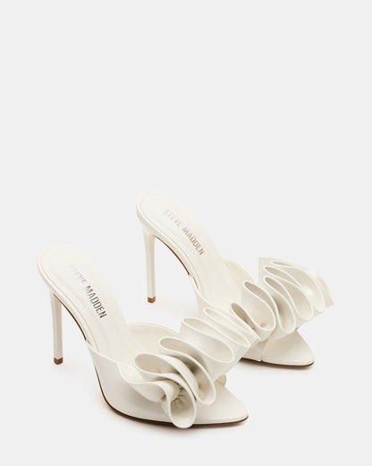 AFFINITY White Patent Pointed-Toe Stiletto Mule Women's Heel - Steve Madden