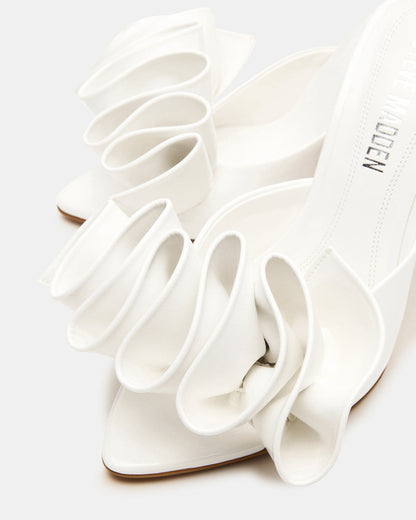 AFFINITY White Patent Pointed-Toe Stiletto Mule Women's Heel - Steve Madden