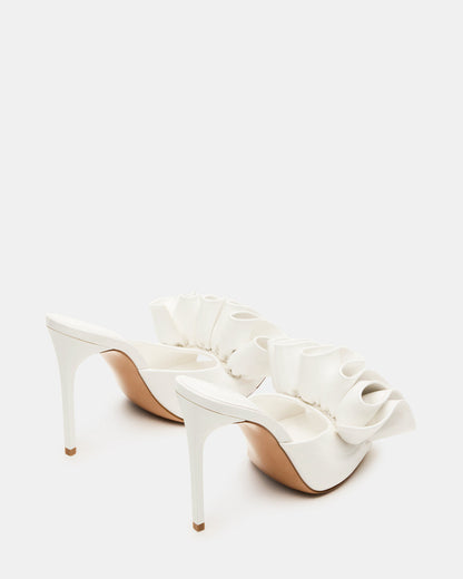 AFFINITY White Patent Pointed-Toe Stiletto Mule Women's Heel - Steve Madden