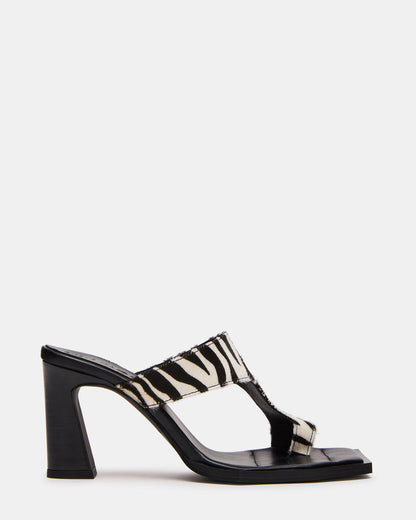 ALAMEDA Zebra Square-Toe Mule Women's Heel - Steve Madden