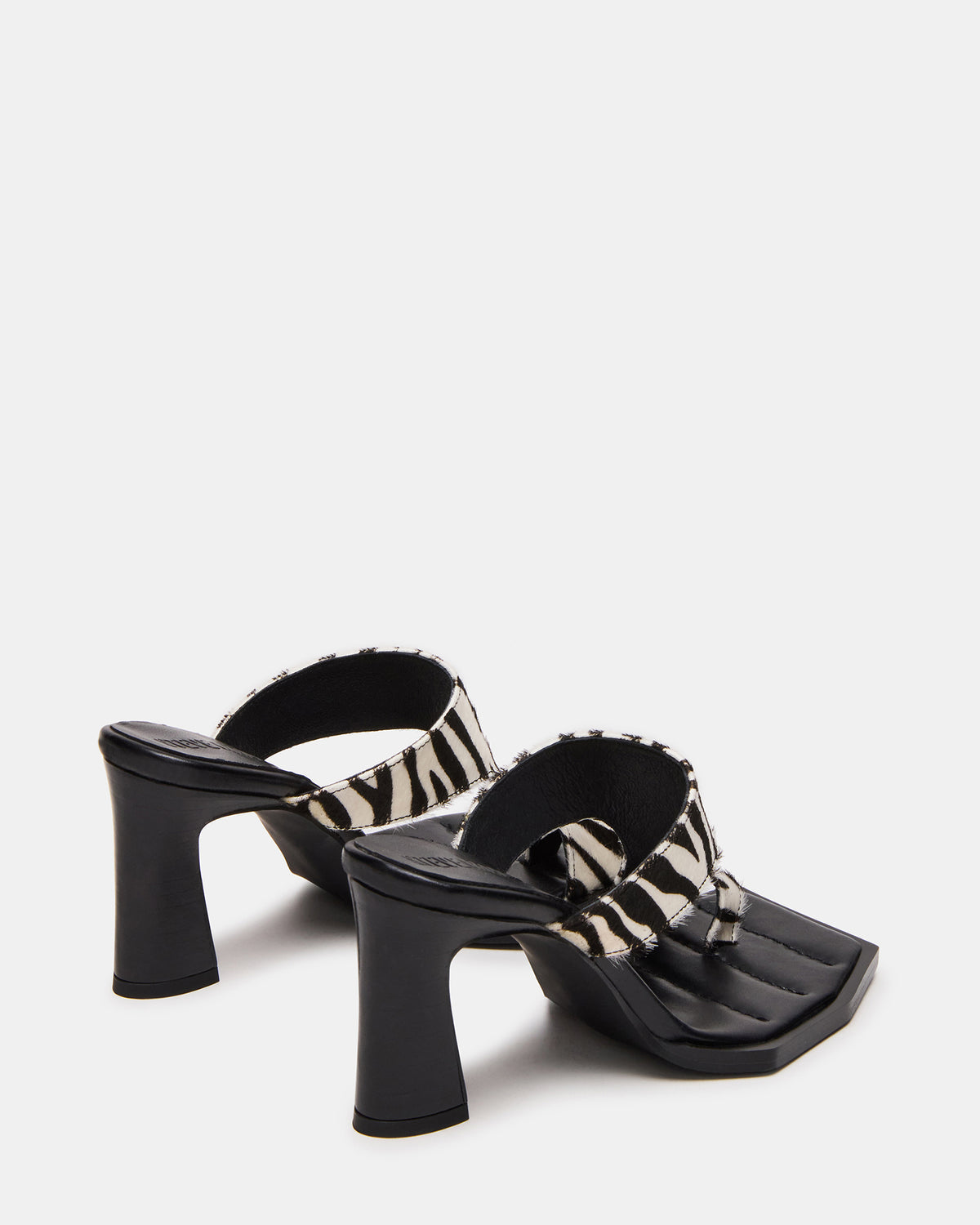 ALAMEDA Zebra Square-Toe Mule Women's Heel - Steve Madden