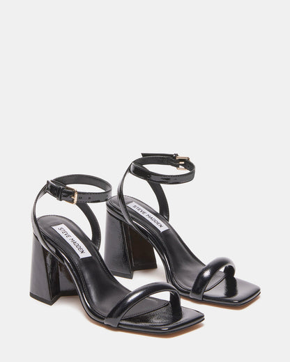 GRETIN Black Square Toe Heels | Women's Heels - Steve Madden