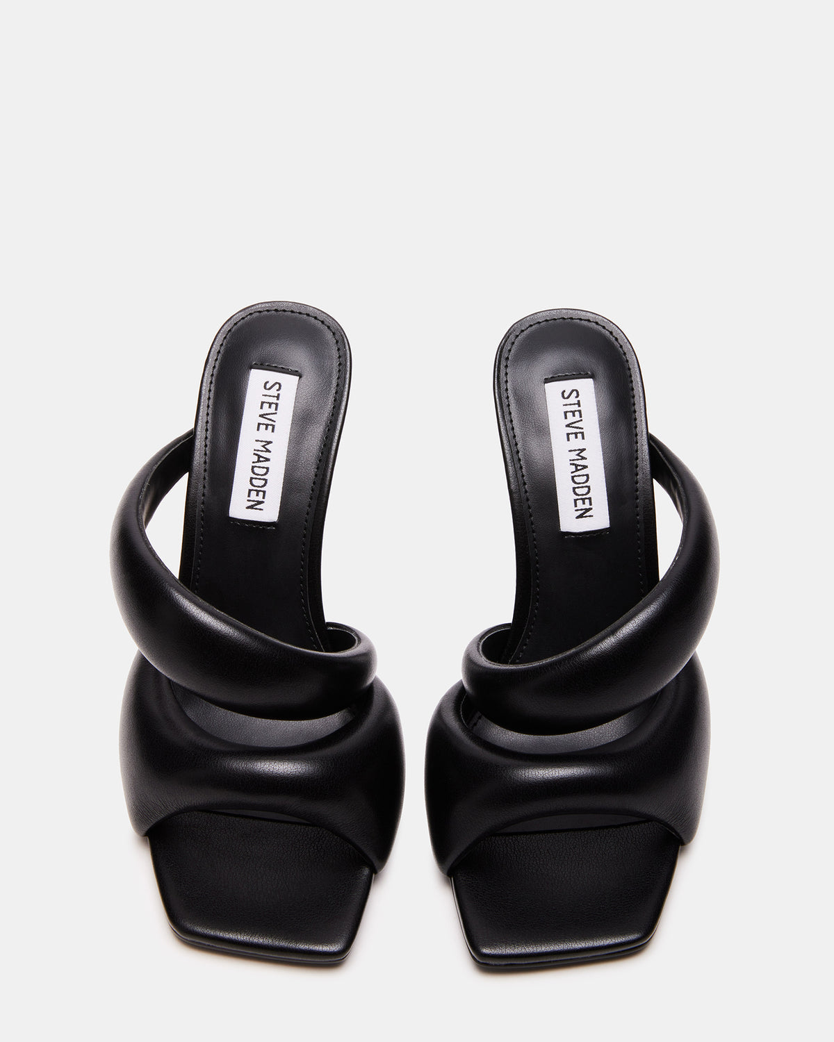 KLOSS Black Tubular Square Toe Mule | Women's Heels - Steve Madden