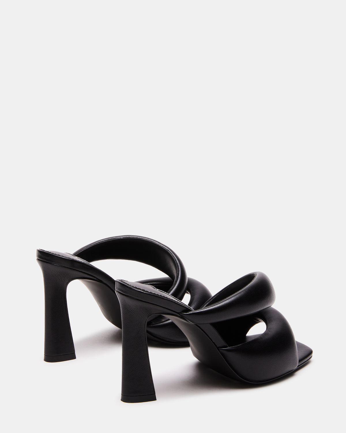 KLOSS Black Tubular Square Toe Mule | Women's Heels - Steve Madden