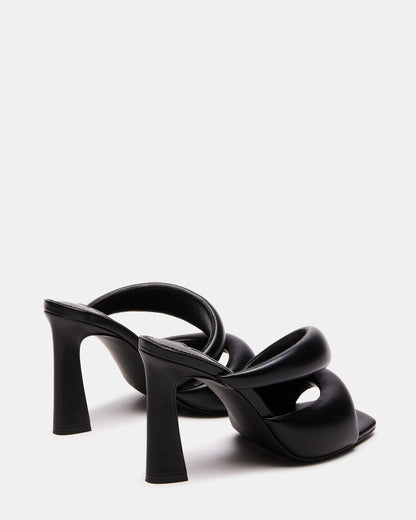 KLOSS Black Tubular Square Toe Mule | Women's Heels - Steve Madden