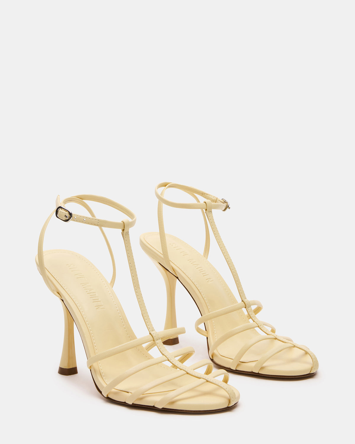 TILDAH BUTTER Leather Strappy Rounded Toe Women's Heel - Steve Madden