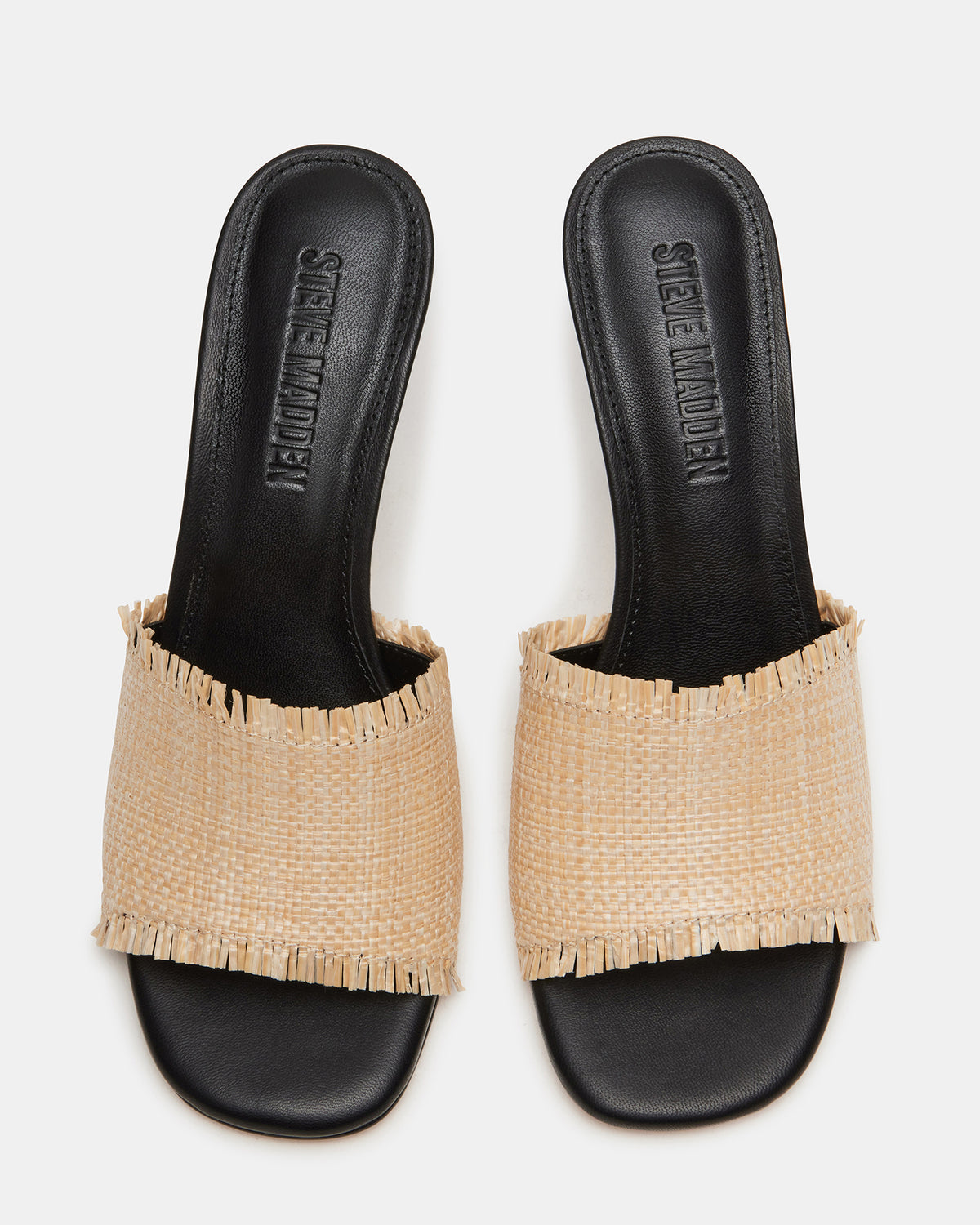 CRESCENT Raffia Square Toe Mule Heel | Women's Heels - Steve Madden