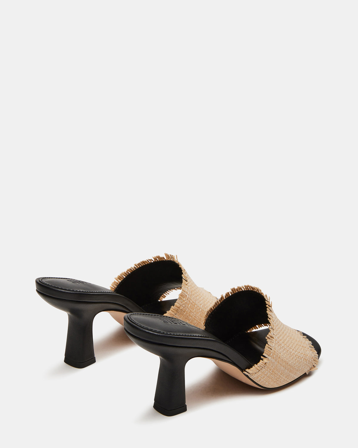 CRESCENT Raffia Square Toe Mule Heel | Women's Heels - Steve Madden