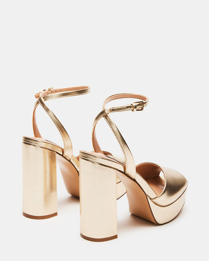 LOURDES Champagne Platform Heel | Women's Heels - Steve Madden