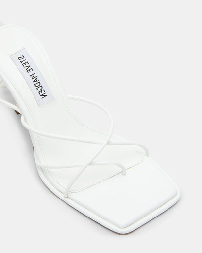 JOLENE White Strappy Lace-Up Heel | Women's Heels - Steve Madden