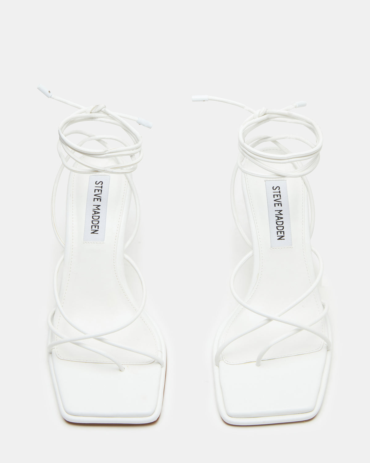 JOLENE White Strappy Lace-Up Heel | Women's Heels - Steve Madden