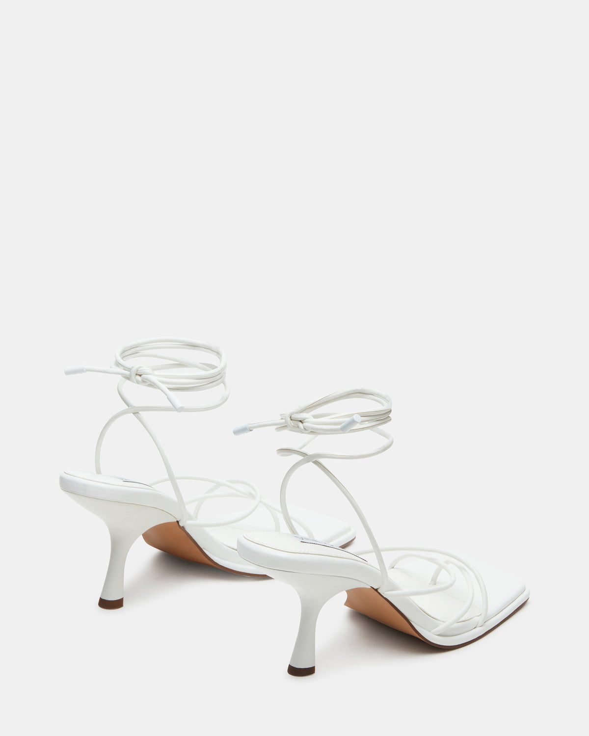 JOLENE White Strappy Lace-Up Heel | Women's Heels - Steve Madden
