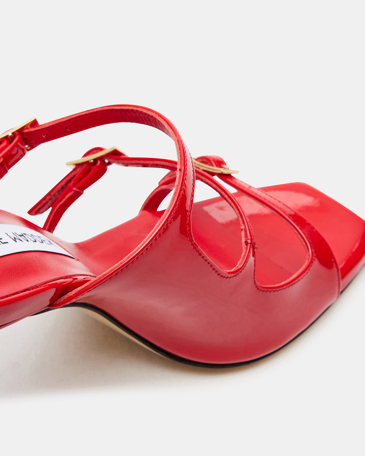 OPULENT Red Leather Square Toe Mule Heel | Women's Heels - Steve Madden