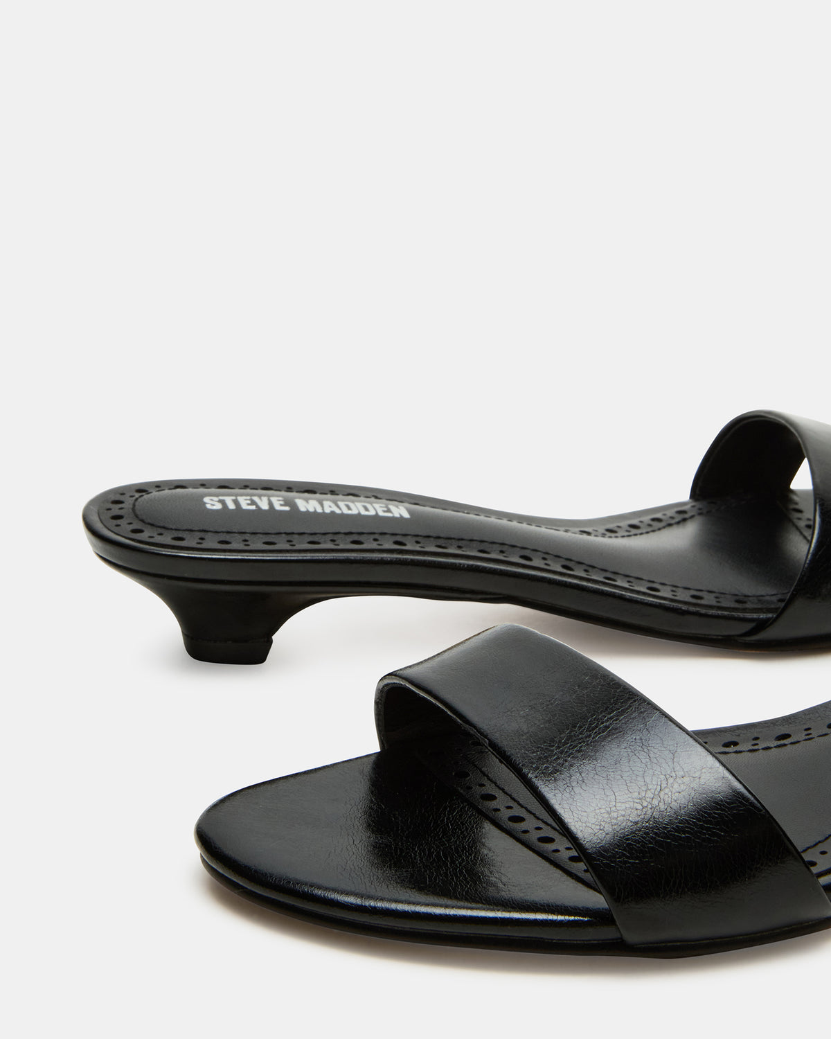 BERRY Black Women's Mule Kitten Heel - Steve Madden