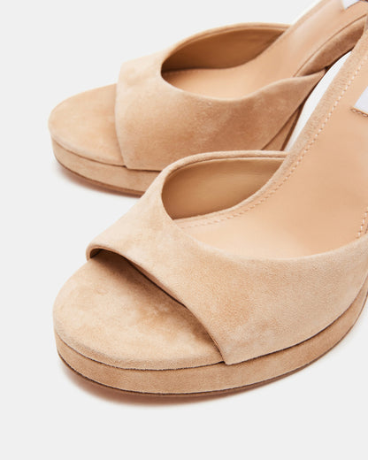 ESTER Tan Suede Strappy Heel | Women's Heels - Steve Madden