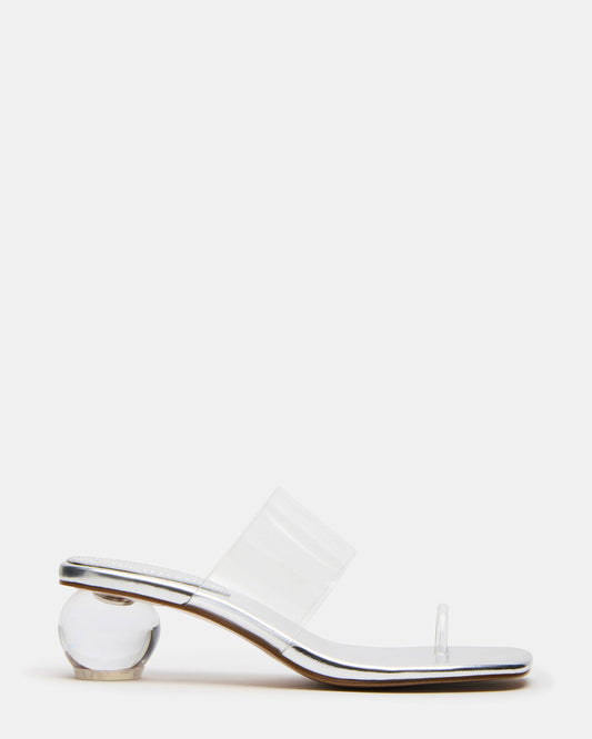 GLINDA Clear Women's Square-Toe Mule Heel - Steve Madden