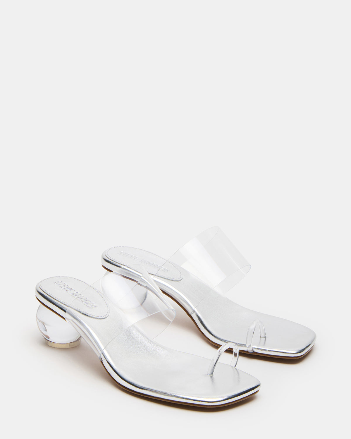 GLINDA Clear Women's Square-Toe Mule Heel - Steve Madden