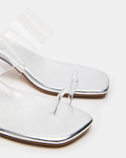 GLINDA Clear Women's Square-Toe Mule Heel - Steve Madden