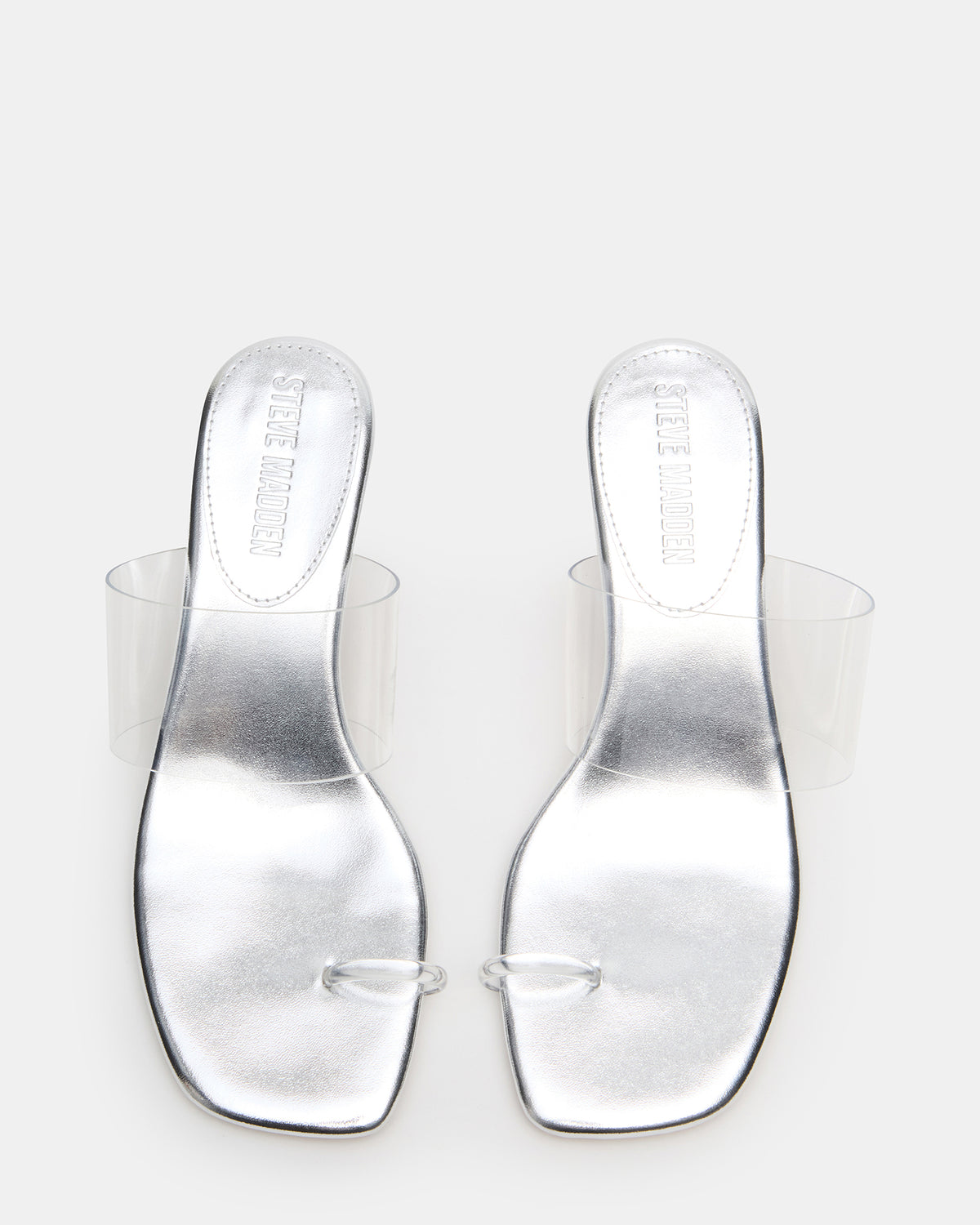 GLINDA Clear Women's Square-Toe Mule Heel - Steve Madden