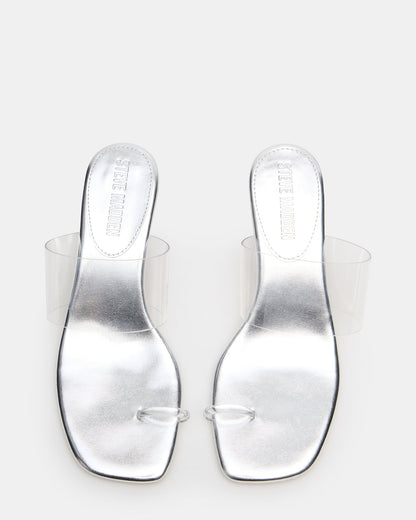 GLINDA Clear Women's Square-Toe Mule Heel - Steve Madden