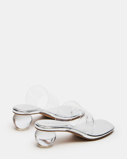 GLINDA Clear Women's Square-Toe Mule Heel - Steve Madden