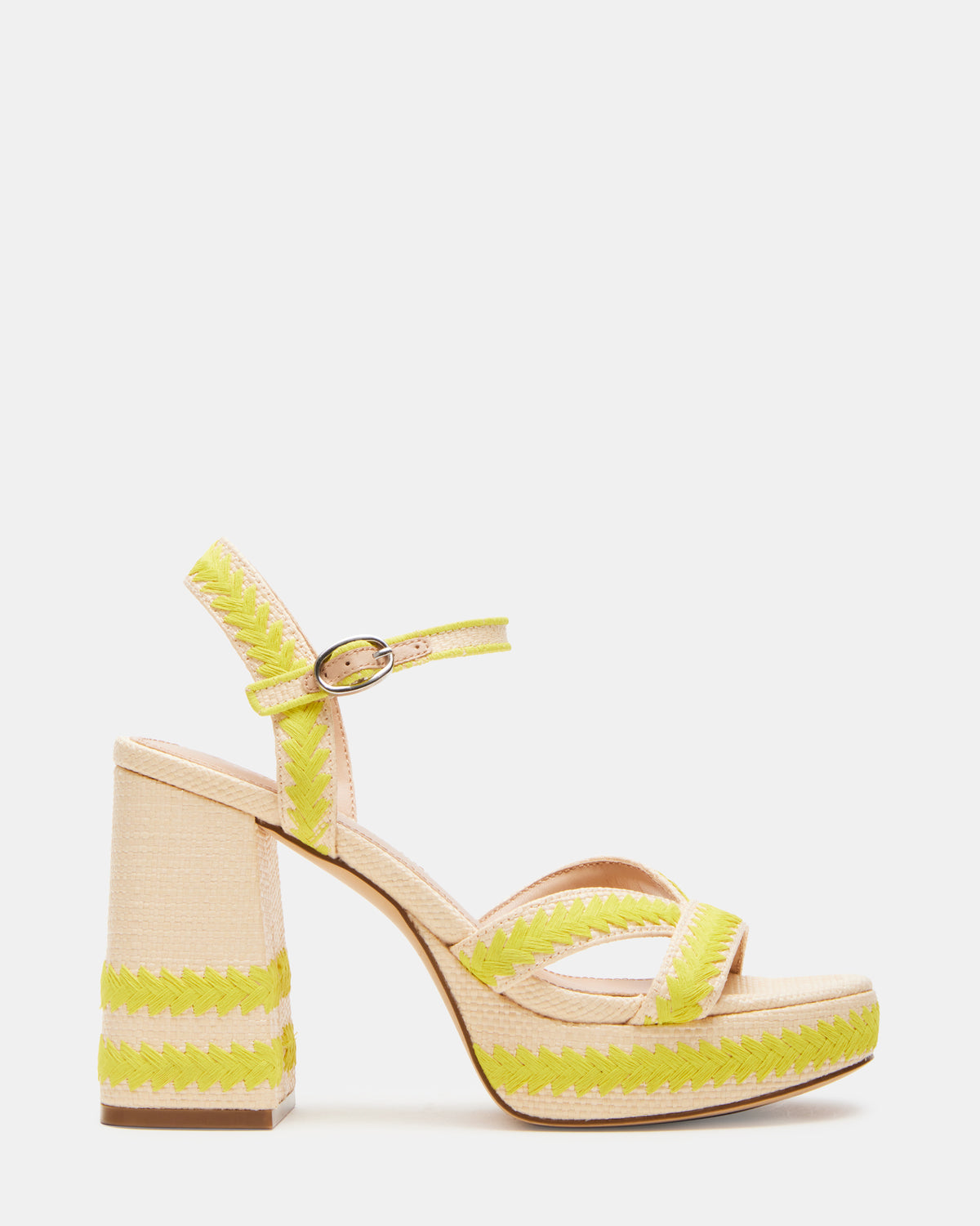 MIMOSA Yellow Women's Platform Block Heel - Steve Madden