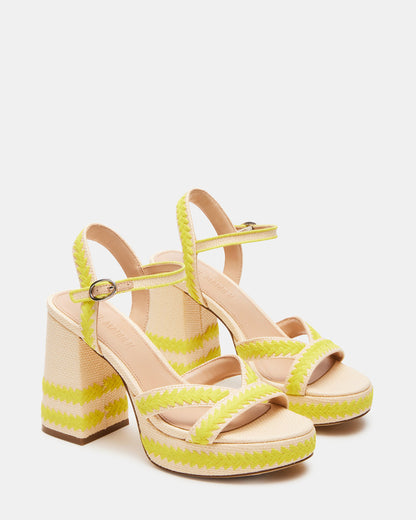MIMOSA Yellow Women's Platform Block Heel - Steve Madden