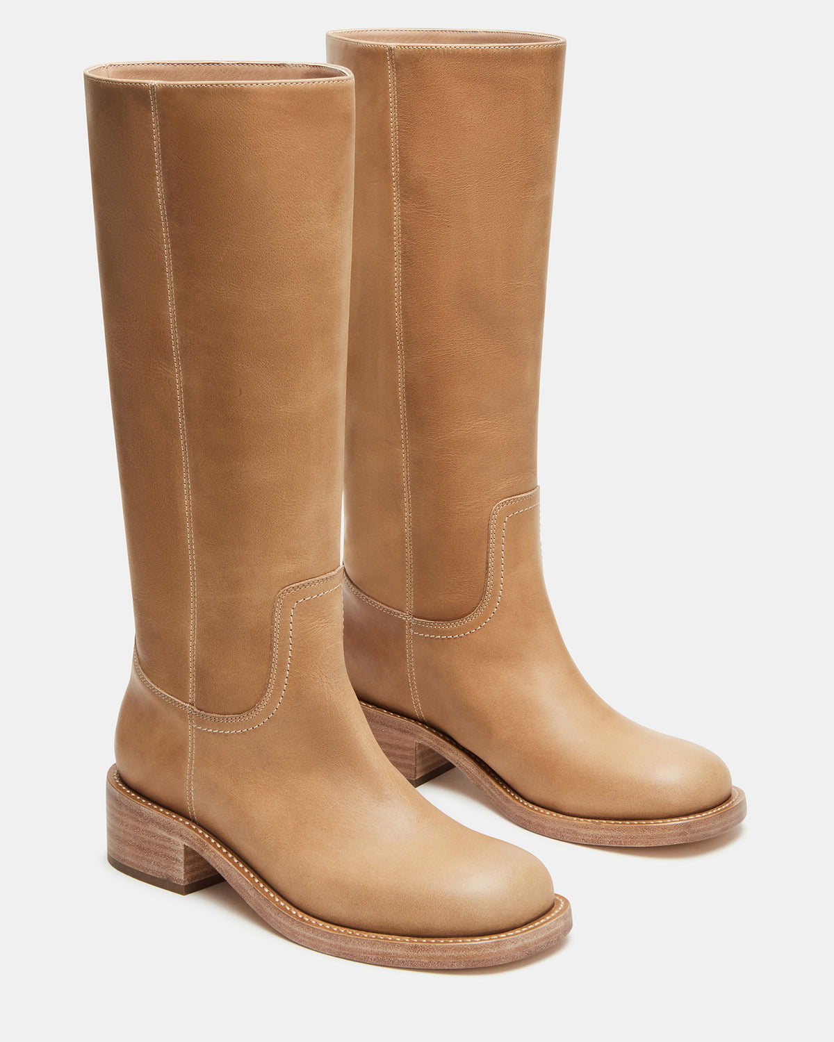 RIGGS Banana Leather Square-Toe Women's Boot - Steve Madden