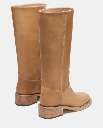 RIGGS Banana Leather Square-Toe Women's Boot - Steve Madden