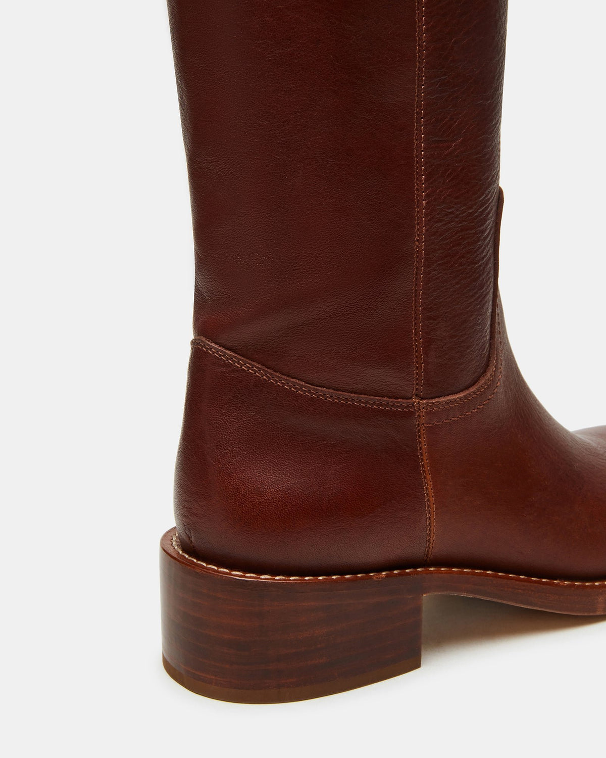 RIGGS Rust Leather Square-Toe Women's Boot - Steve Madden
