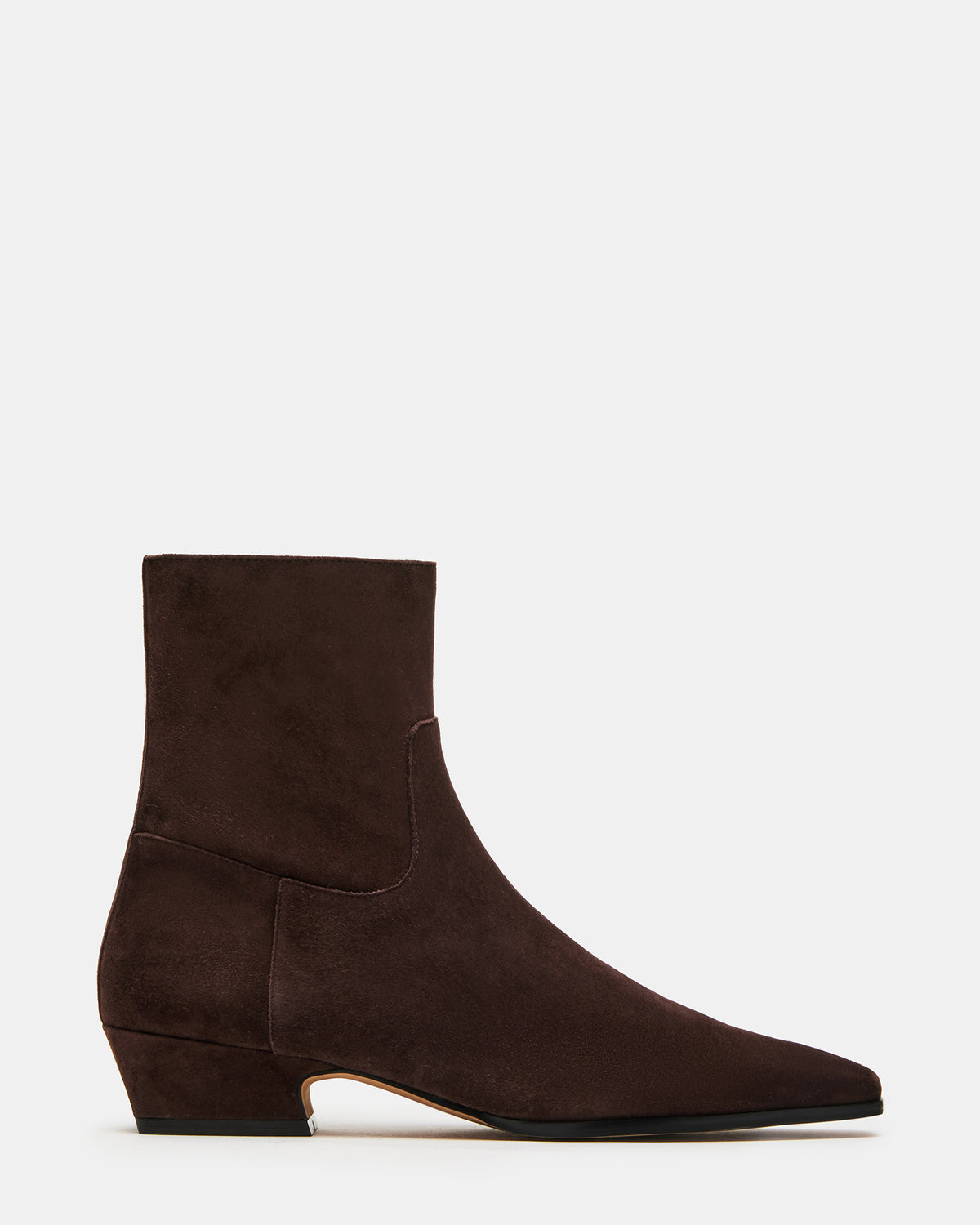 DUSTY Chocolate Brown Suede Women's Ankle Boot - Steve Madden