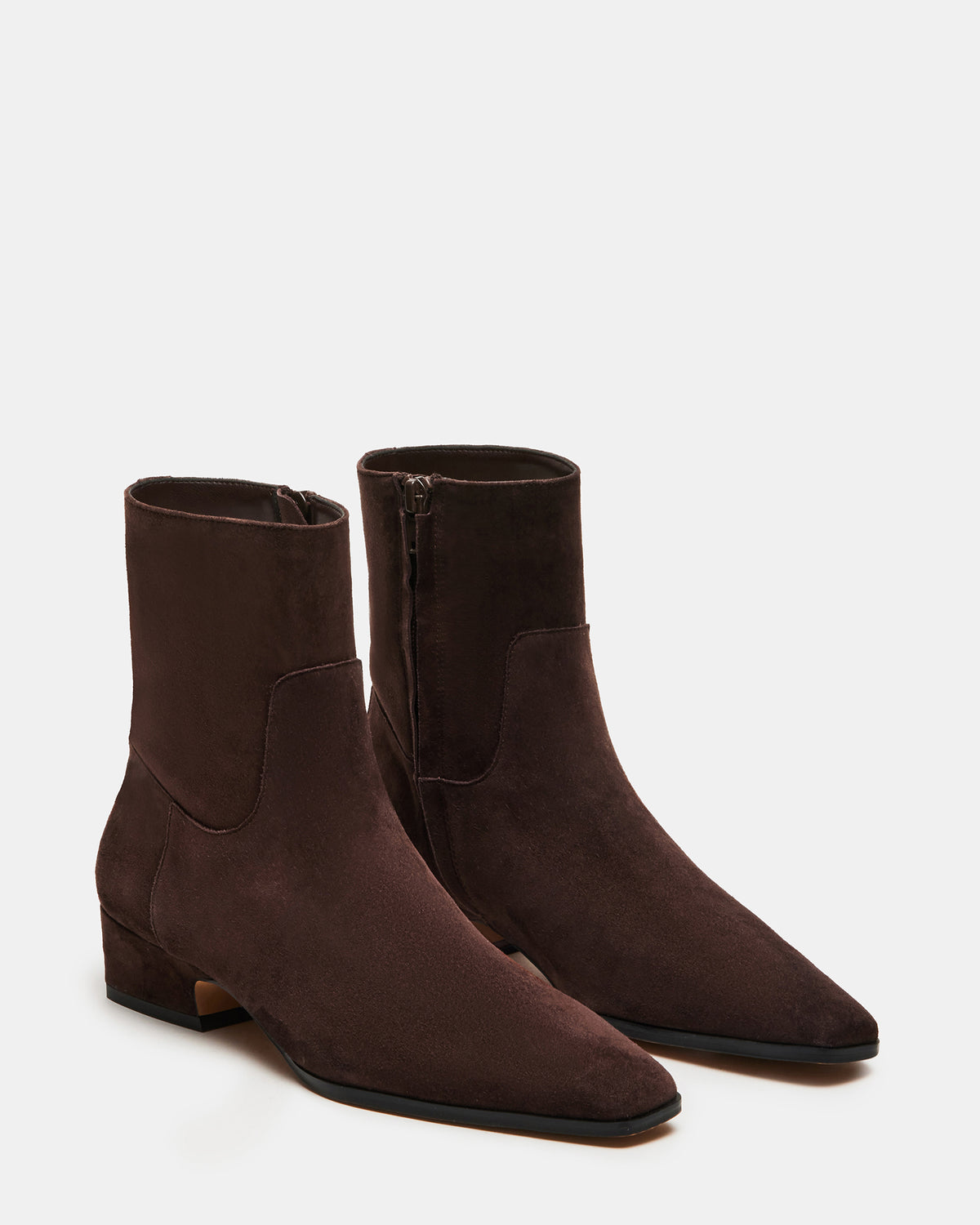DUSTY Chocolate Brown Suede Women's Ankle Boot - Steve Madden