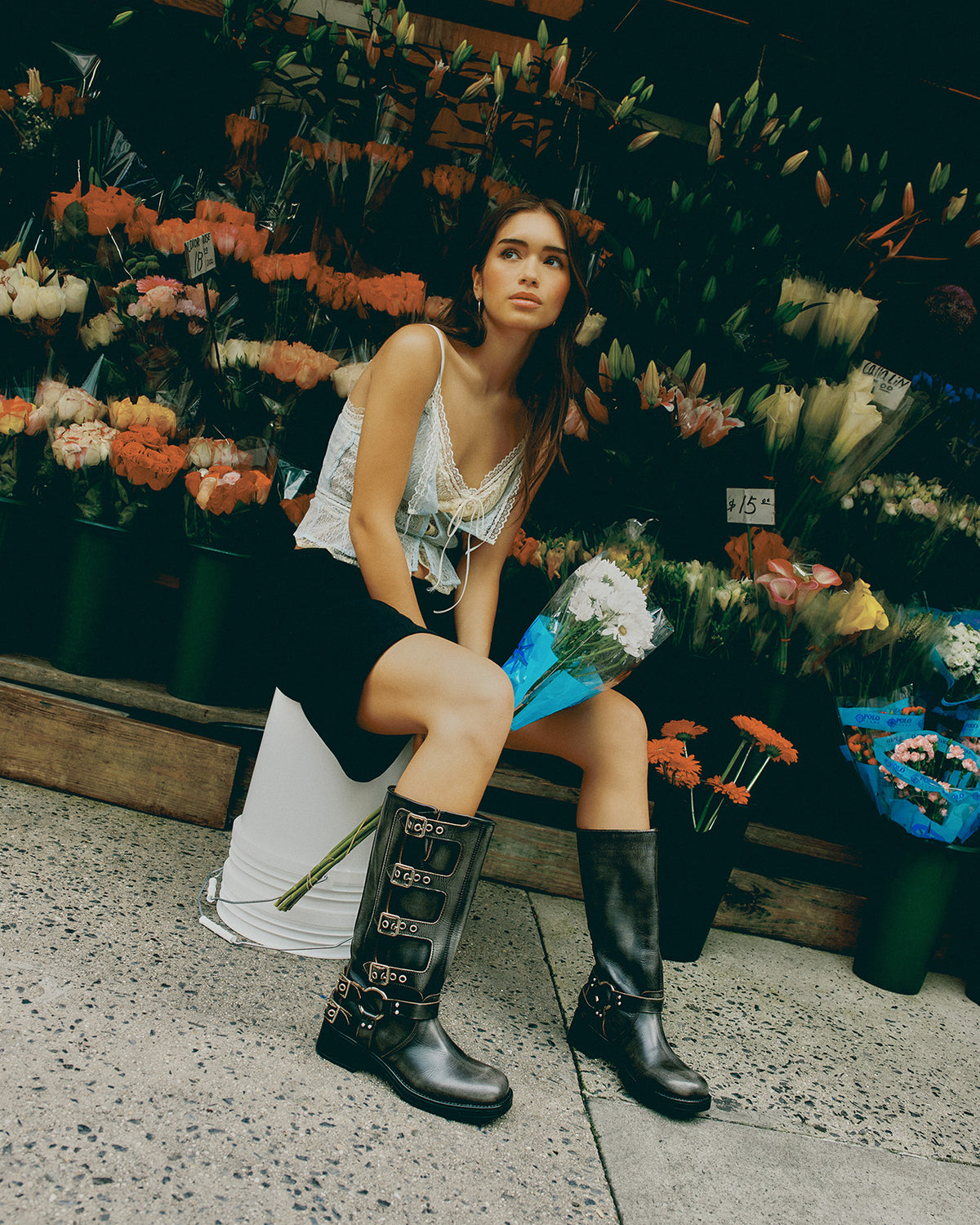 ROCKY Brown Distressed Women's Knee-High Moto Boots - Steve Madden