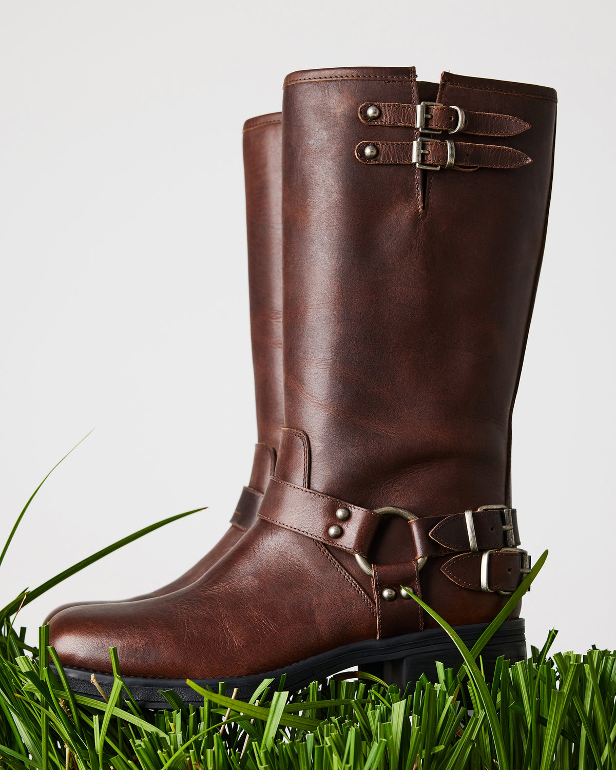 ASTOR Brown Leather Knee-High Boot | Women's Boots - Steve Madden