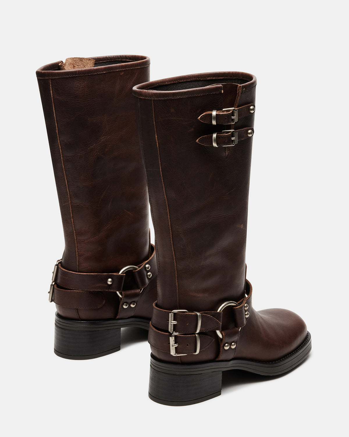 ASTOR Brown Leather Knee-High Boot | Women's Boots - Steve Madden