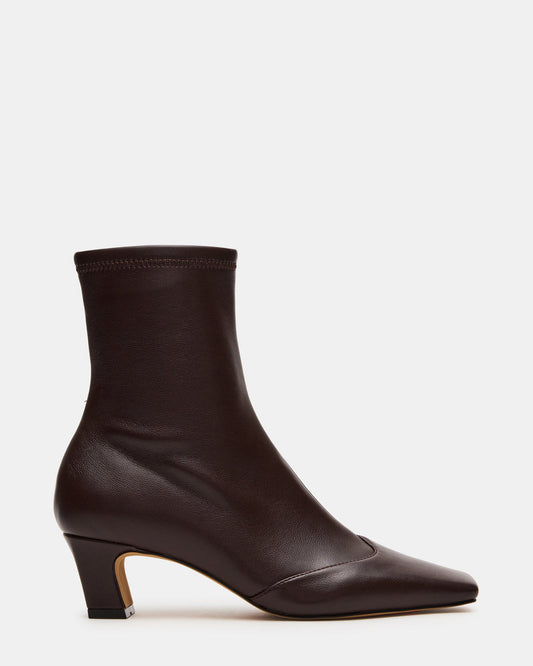 JETER Brown Square-Toe Women's Ankle Boot - Steve Madden