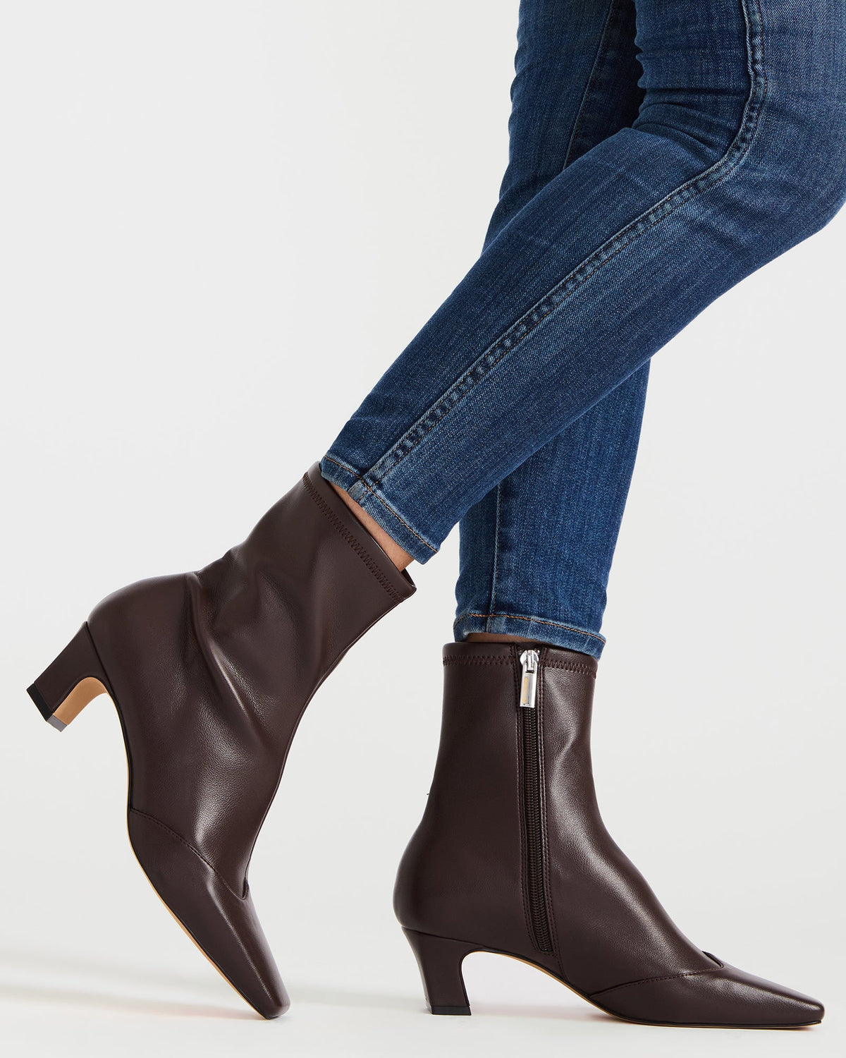 JETER Brown Square-Toe Women's Ankle Boot - Steve Madden
