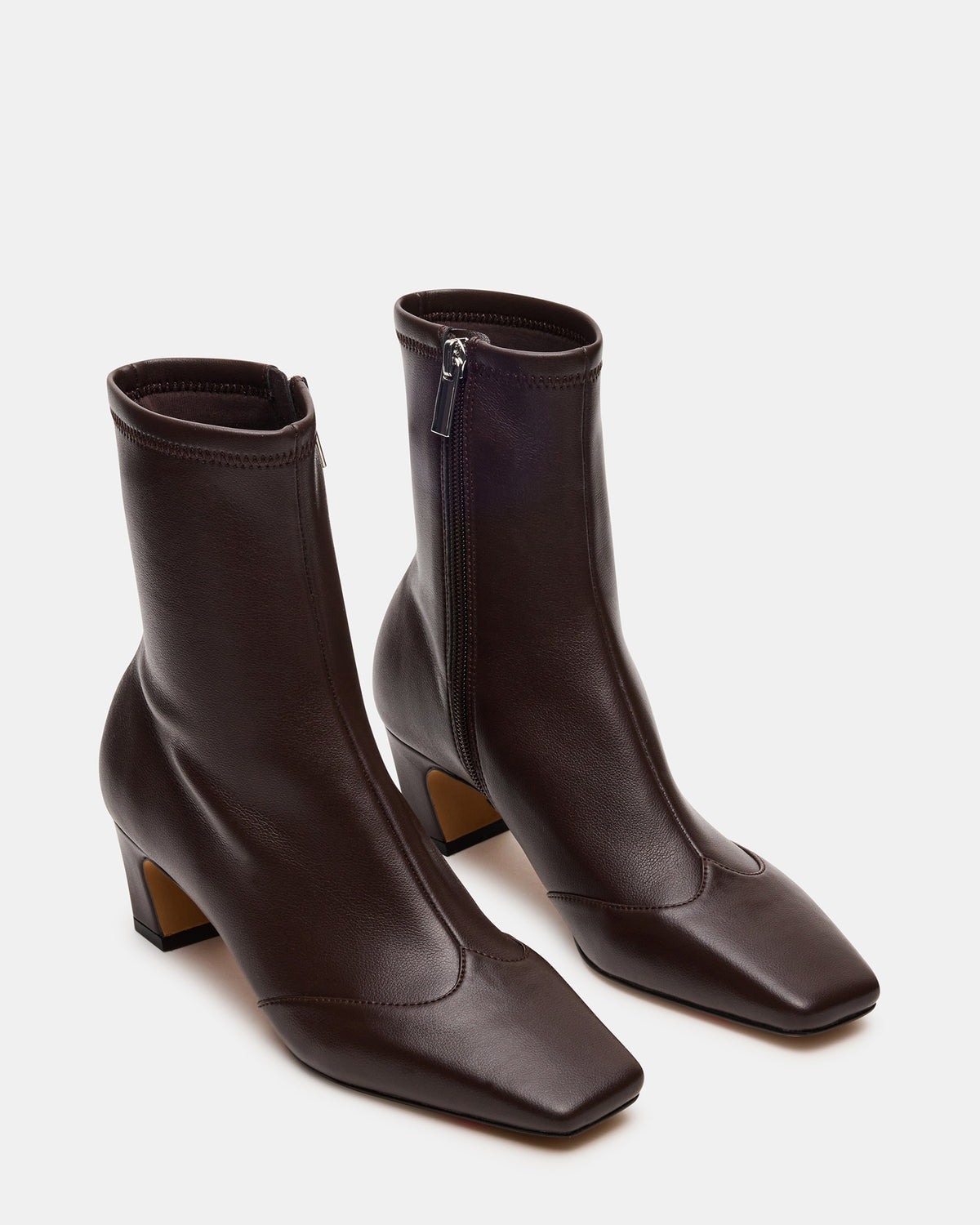 JETER Brown Square-Toe Women's Ankle Boot - Steve Madden