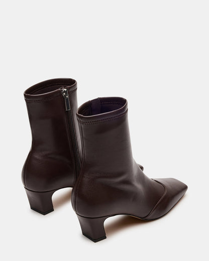 JETER Brown Square-Toe Women's Ankle Boot - Steve Madden