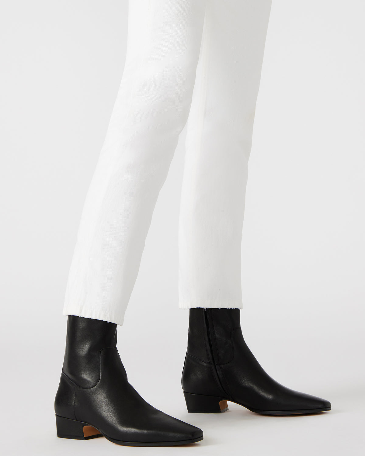 DUSTY Black Leather Women's Ankle Boot - Steve Madden