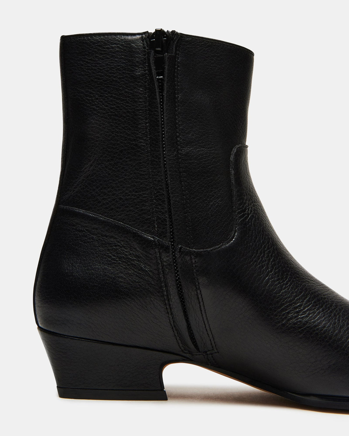 DUSTY Black Leather Women's Ankle Boot - Steve Madden