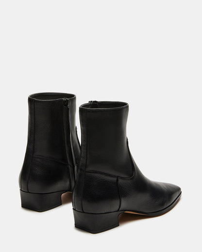 DUSTY Black Leather Women's Ankle Boot - Steve Madden